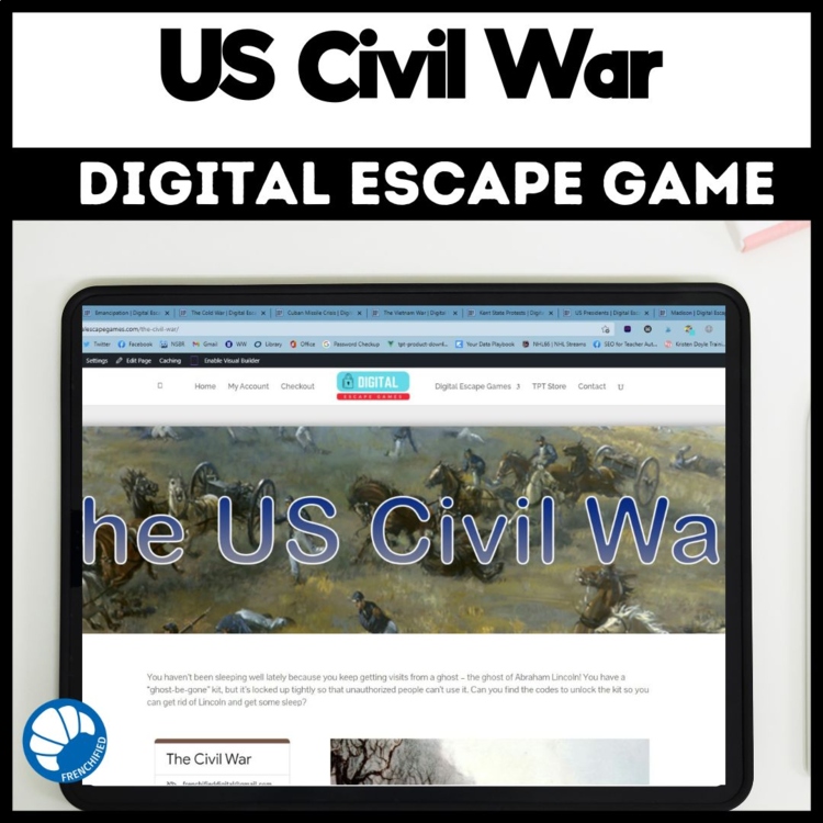 Civil War Escape Room US History Review High School Social Studies Game