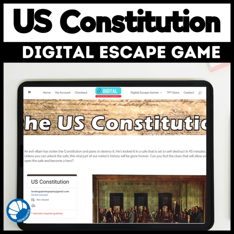 The US Constitution game - US history escape room high school history activity