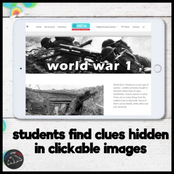 World War 1 Digital Escape Room high school US history World History WW1 game, image 3