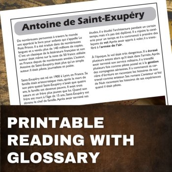 AP French Language Reading Le Petit Prince author biography Saint-Exupéry, image 2