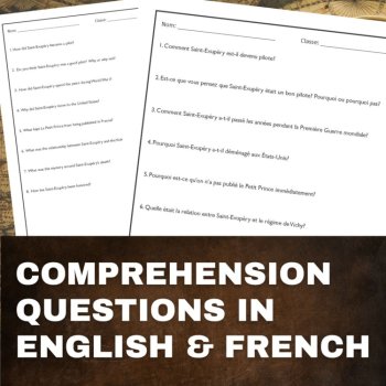 AP French Language Reading Le Petit Prince author biography Saint-Exupéry, image 3