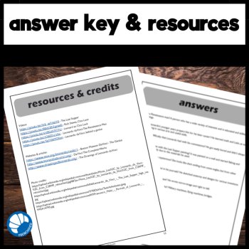 French reading comprehension activity and questions Leonardo Da Vinci, image 4
