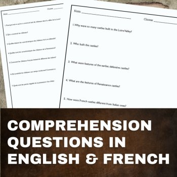 Core French Castles Reading Comprehension | Loire Valley French Culture Activity, image 3