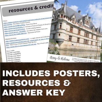 Core French Castles Reading Comprehension | Loire Valley French Culture Activity, image 4