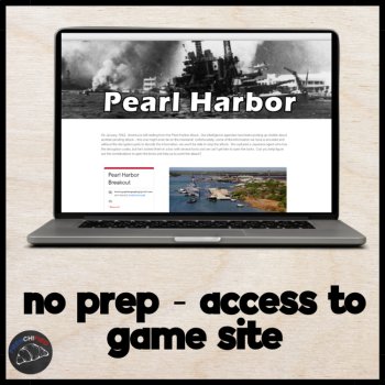 Pearl Harbor WW2 High School US History Digital Escape Game with Primary Sources, image 2