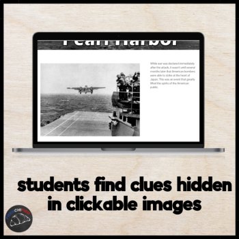 Pearl Harbor WW2 High School US History Digital Escape Game with Primary Sources, image 3