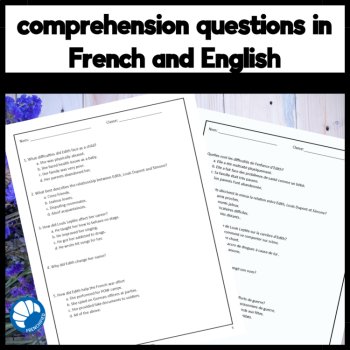 French music reading comprehension and questions Edith Piaf, image 3