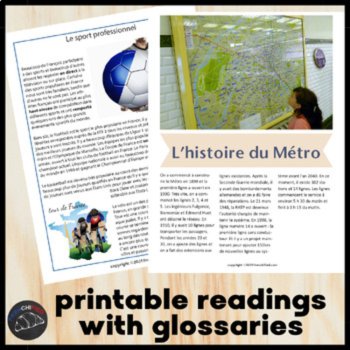 French Reading comprehension French culture Foods Travel School Housing Sports, image 2