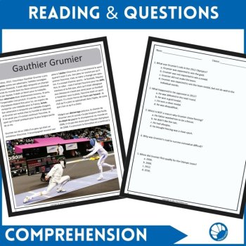 Intermediate French Reading Comprehension • Gauthier Grumier Sports Reading, image 2