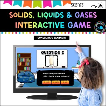 Solids, Liquids and Gases - INTERACTIVE PowerPoint Show game. Grades 1-2, image 3