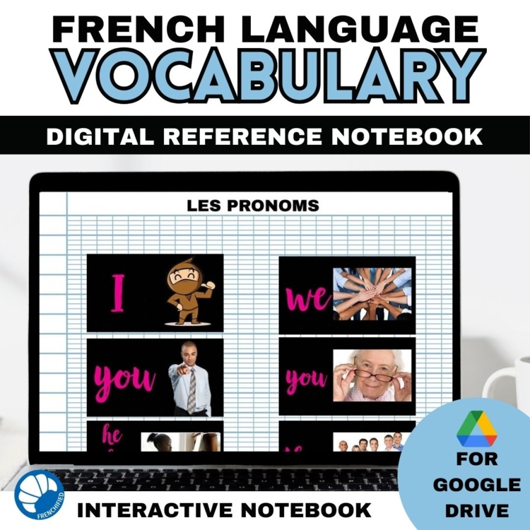 French Basic Vocabulary Reference Pages | Digital Notebook Google Slides
