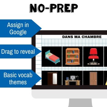 French Basic Vocabulary Reference Pages | Digital Notebook Google Slides, image 3