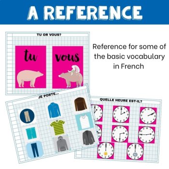 French Basic Vocabulary Reference Pages | Digital Notebook Google Slides, image 4