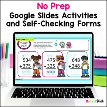 3 Digit Addition with Regrouping Digital Resource Bundle - Google Slides & Forms, image 4