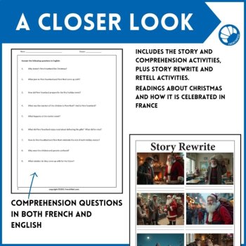 Père Noël French Christmas in France reading comprehension Père Fouettard, image 3