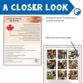 French Thanksgiving Activity | Reading Comprehension Short Story, image 4
