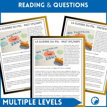 French Autumn Reading Passé Composé and Imparfait Short Story Pumpkin Spice, image 2