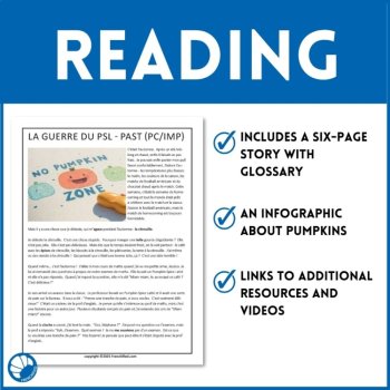 French Autumn Reading Passé Composé and Imparfait Short Story Pumpkin Spice, image 3