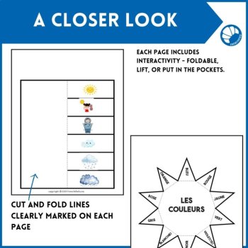 French Interactive Notebook Vocabulary Foldables and Printable Flip Book, image 4