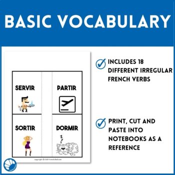 French conjugation Interactive notebook printable pages irregular verbs, image 3