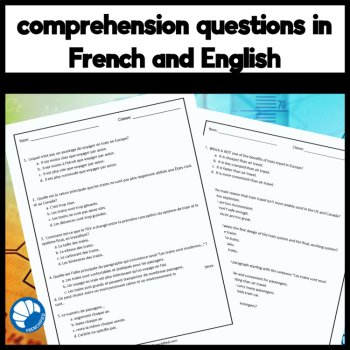 STEM in French science reading comprehension activities & questions bundle, image 3
