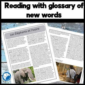 French Elephant Reading Comprehension | Conservation and Ivory Trade, image 2