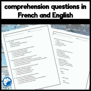 French Elephant Reading Comprehension | Conservation and Ivory Trade, image 3
