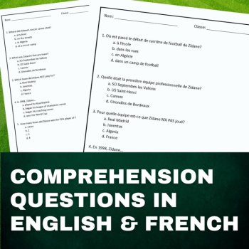French World Cup reading comprehension soccer football Zinedine Zidane, image 3