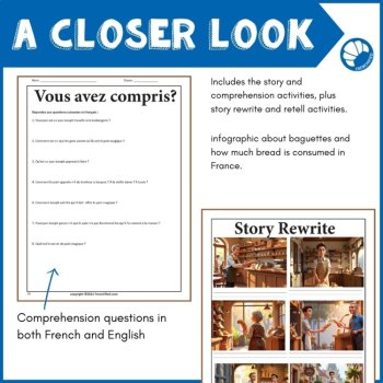 French Reading Comprehension | La Baguette Short Story & French Culture, image 4