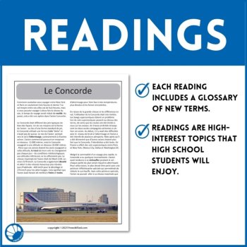 French Topics for French 4 | 5 Reading Comprehension Activities for AP French, image 3