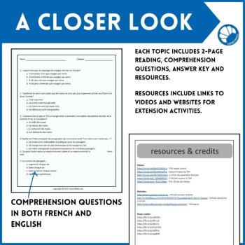 French Topics for French 4 | 5 Reading Comprehension Activities for AP French, image 4