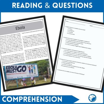 French science reading comprehension activity & questions Ebola, image 2