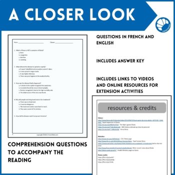 French science reading comprehension activity & questions Ebola, image 4