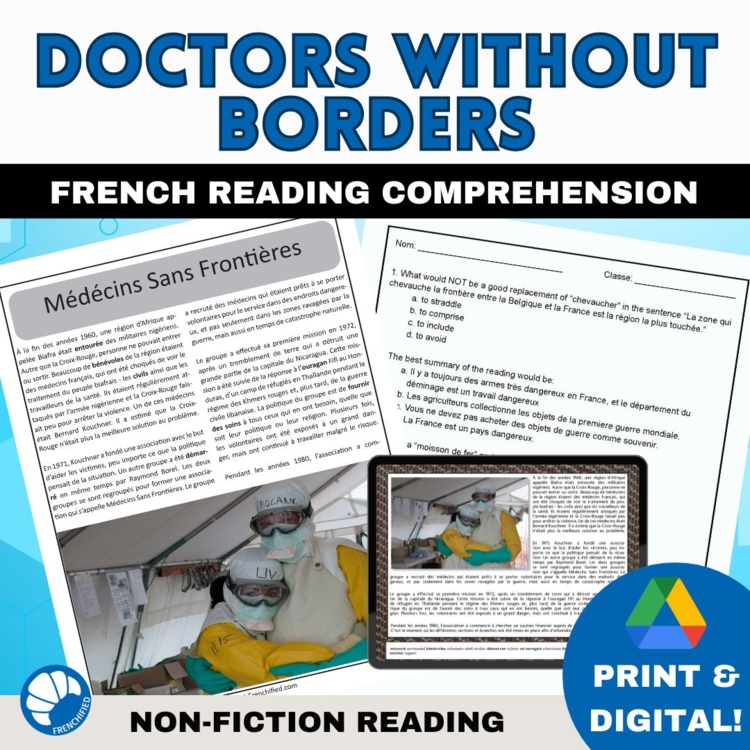 Médecins Sans Frontières French Reading Comprehension, Intermediate