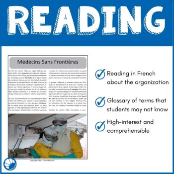 Médecins Sans Frontières French Reading Comprehension, Intermediate, image 3