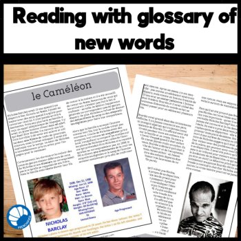 French True Crime Reading Comprehension | The Chameleon, image 2
