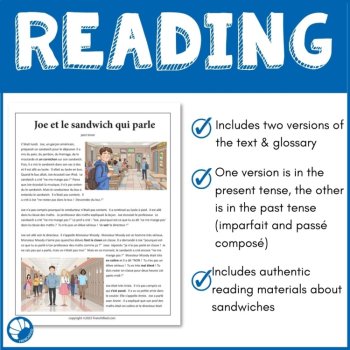 French reading Comprehension short story present and past tense, image 2