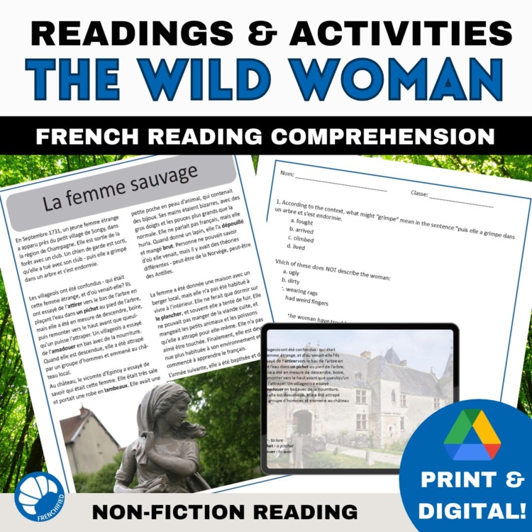 Intermediate French Reading Comprehension • La femme sauvage True Story