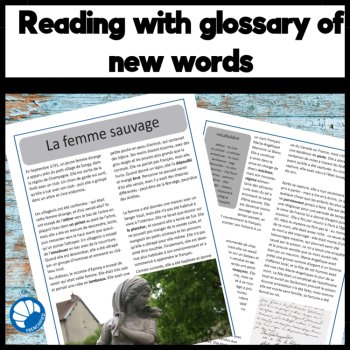 Intermediate French Reading Comprehension • La femme sauvage True Story, image 2