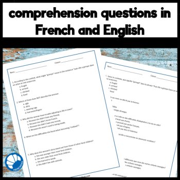 Intermediate French Reading Comprehension • La femme sauvage True Story, image 3