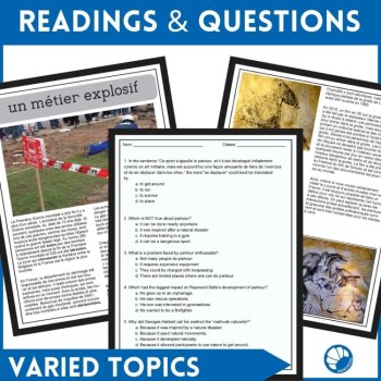 French 2 Reading Comprehension Practice | Nonfiction Bundle, image 2