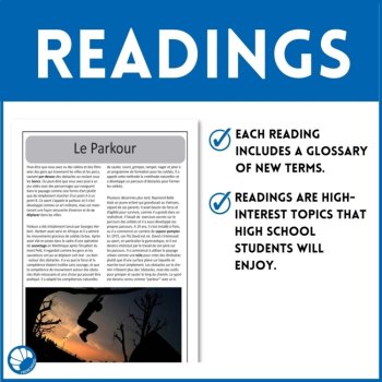 French 2 Reading Comprehension Practice | Nonfiction Bundle, image 3