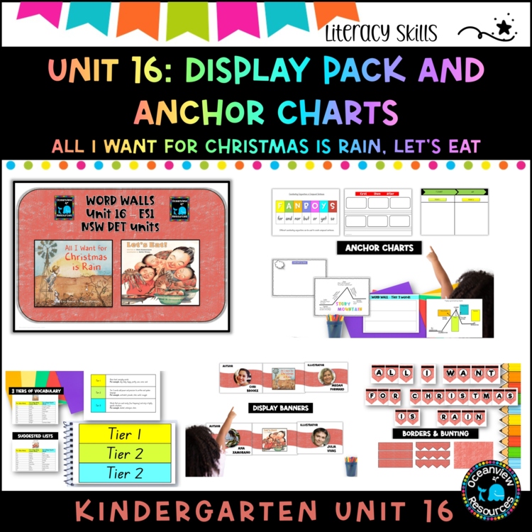Unit 16:NSW DET Unit Display pack-ALL I WANT FOR CHRISTMAS IS RAIN & LET'S EAT