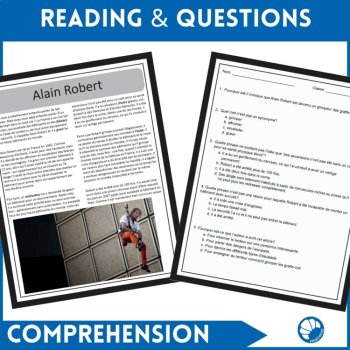 Intermediate French reading comprehension and answers climber Alain Robert, image 2