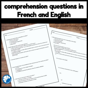Intermediate French reading Comprehension and answers Le GIGN, image 3
