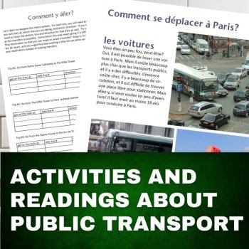 Paris Metro French culture transportation unit vocabulary reading activities, image 3