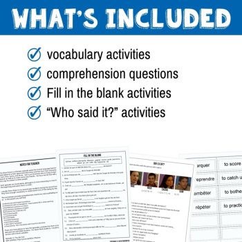 Extra Episode 12 French Listening Comprehension Activities, image 4