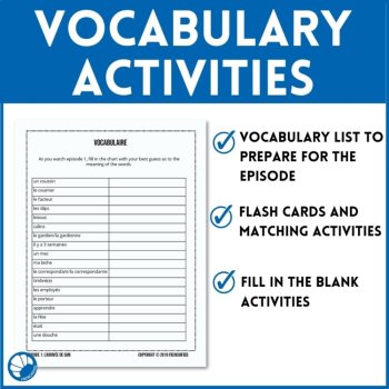French Extra Episodes 1-4 Listening Comprehension Worksheets, image 3
