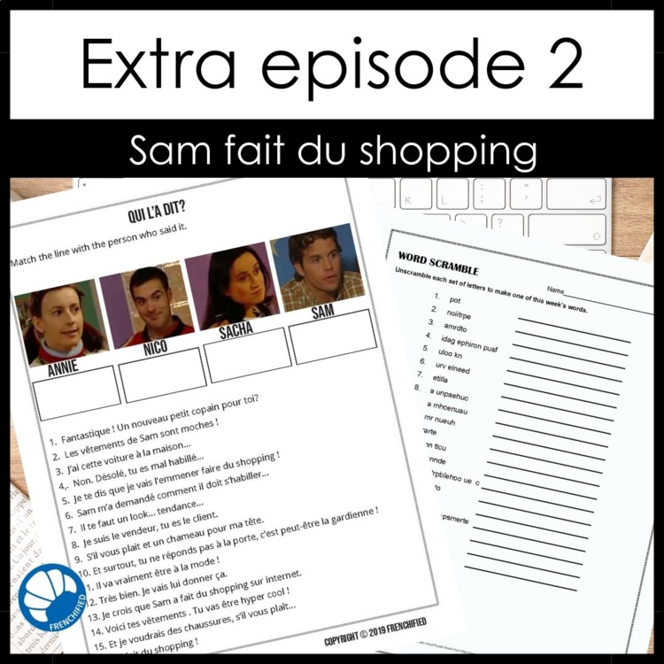 French Extra Episode 2 Listening Comprehension Activity for Beginner French