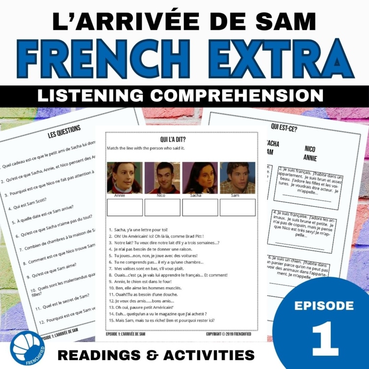 French Extra Episode 1 Worksheet Listening comprehension and Vocabulary Activity